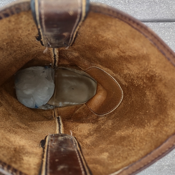 BROWN LEATHER BOULET HARNESS MOTORCYCLE BOOTS WOMENS 9.5 MENS 8.5 - Picture 10 of 15